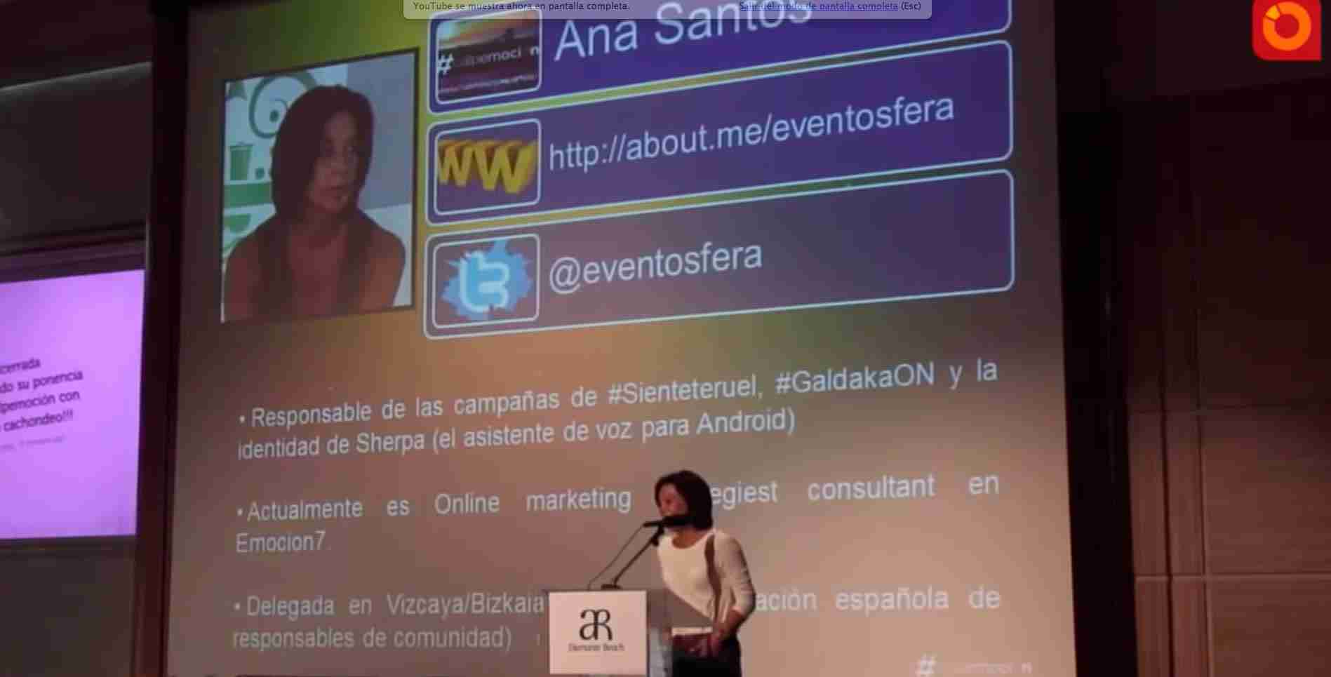 conferencia Ana Santos Eventosfera